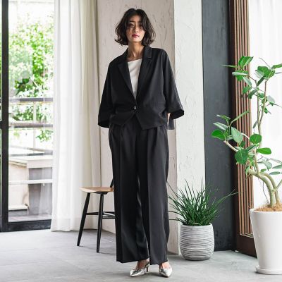 【ＷＥＢ限定】五分袖ショートジャケット≪洗濯機で洗える≫