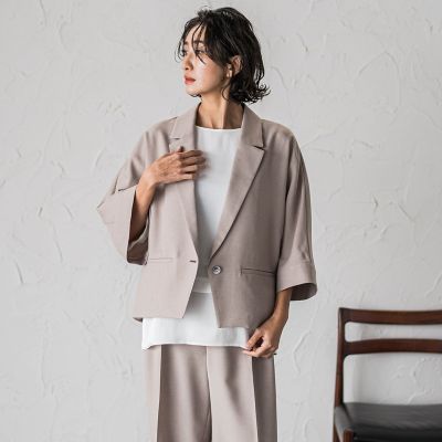 【ＷＥＢ限定】五分袖ショートジャケット≪洗濯機で洗える≫
