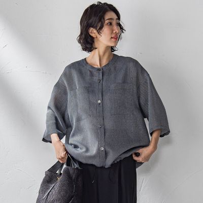 シャンブレーメッシュブルゾン≪手洗い可能≫