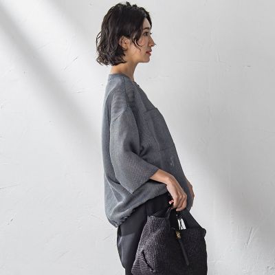 シャンブレーメッシュブルゾン≪手洗い可能≫