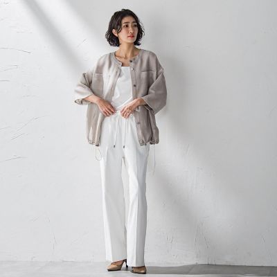 シャンブレーメッシュブルゾン≪手洗い可能≫