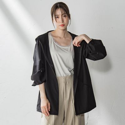 【SALE】la.f...（Women）/ラ エフ 梅雨時期も安心、撥水パーカー&#8810;洗濯機で洗える&#8811; 04ブラック アウター【三越伊勢丹/公式】