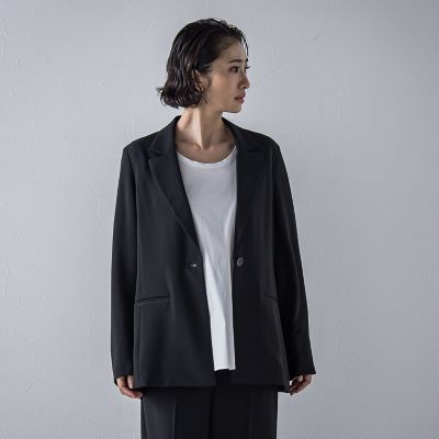＜la.f...（Women）＞メランジツイルジャケット≪手洗い可能≫
