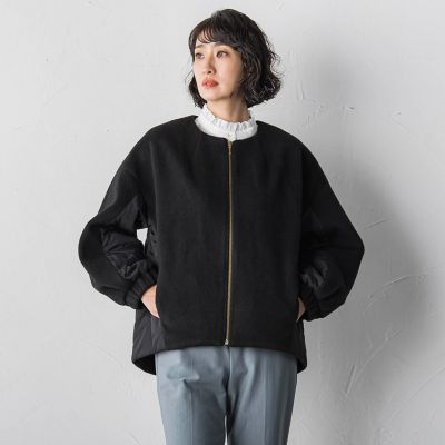 ＜la.f...（Women）＞【ｂｉｙｏｒｉ】キルティングノーカラーブルゾン