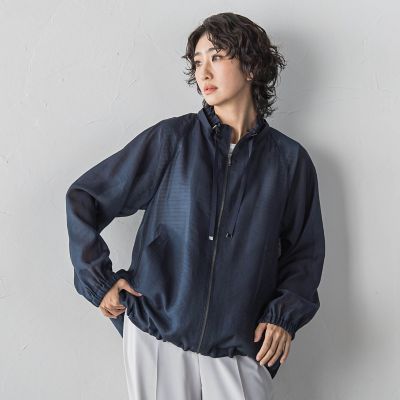 l.af... シアーブライトフードブルゾン ＊パパさま専用＊ シアーブライトフードブルゾン | la.f (Women)/ラ エフ | 三越