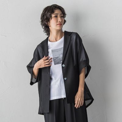 縁羽織(ジャケット) 新色追加】”カーデみたいに羽織れる”メッシュジャケット | la.f