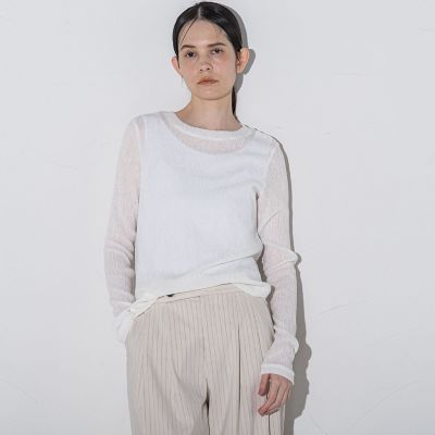 ＜la.f...（Women）＞楊柳ソフトカットソー≪手洗い可能≫