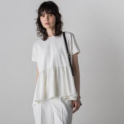 【ＷＥＢ＆ａｍｐ　一部店舗限定】マシュマロポンチペプラムカットソー≪洗濯機で洗える≫