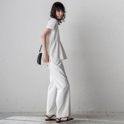 【ＷＥＢ＆ａｍｐ　一部店舗限定】マシュマロポンチペプラムカットソー≪洗濯機で洗える≫