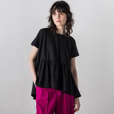 【ＷＥＢ＆ａｍｐ　一部店舗限定】マシュマロポンチペプラムカットソー≪洗濯機で洗える≫