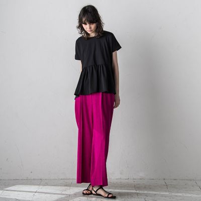 【ＷＥＢ＆ａｍｐ　一部店舗限定】マシュマロポンチペプラムカットソー≪洗濯機で洗える≫