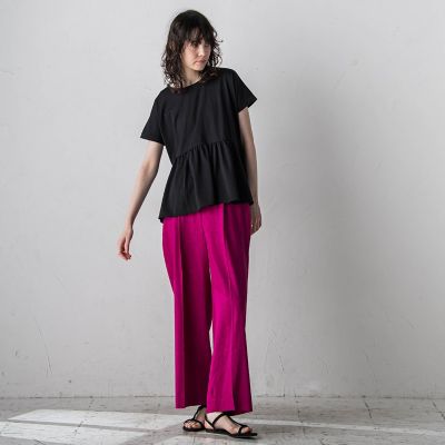【ＷＥＢ＆ａｍｐ　一部店舗限定】マシュマロポンチペプラムカットソー≪洗濯機で洗える≫