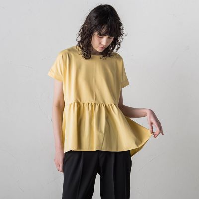 ＜la.f...（Women）＞【ＷＥＢ＆ａｍｐ　一部店舗限定】マシュマロポンチペプラムカットソー≪洗濯機で洗える≫