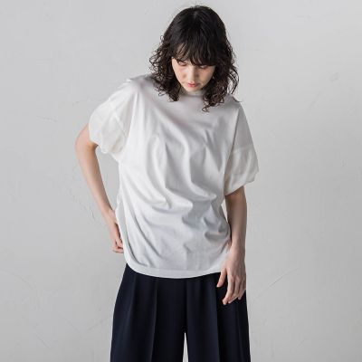 袖シアーカットソー≪洗濯機で洗える／吸水速乾／接触冷感≫