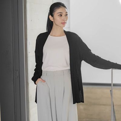 【ＷＥＢ限定】コットンテレコカットソーカーディガン≪洗濯機で洗える≫