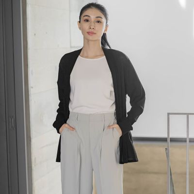 【ＷＥＢ限定】コットンテレコカットソーカーディガン≪洗濯機で洗える≫