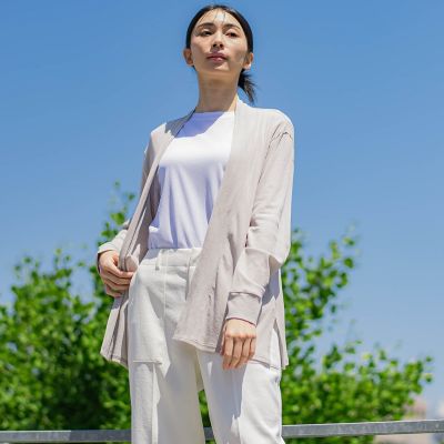 【ＷＥＢ限定】コットンテレコカットソーカーディガン≪洗濯機で洗える≫
