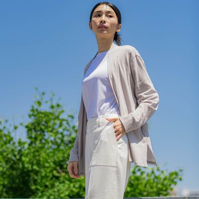 【ＷＥＢ限定】コットンテレコカットソーカーディガン≪洗濯機で洗える≫