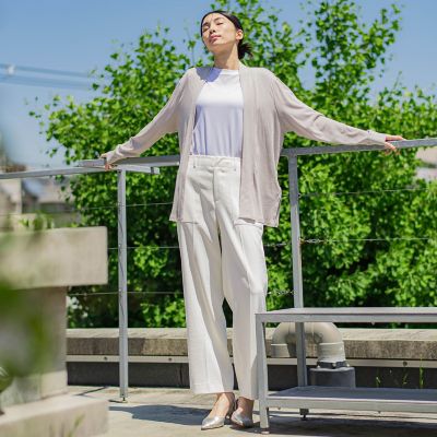 【ＷＥＢ限定】コットンテレコカットソーカーディガン≪洗濯機で洗える≫