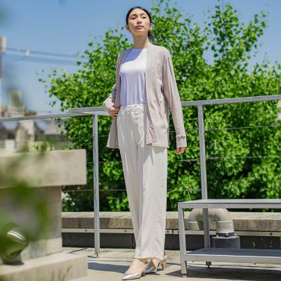 【ＷＥＢ限定】コットンテレコカットソーカーディガン≪洗濯機で洗える≫
