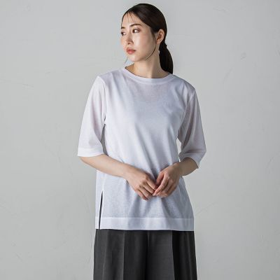 ＜la.f...（Women）＞シアーＴシャツ≪洗濯機で洗える≫