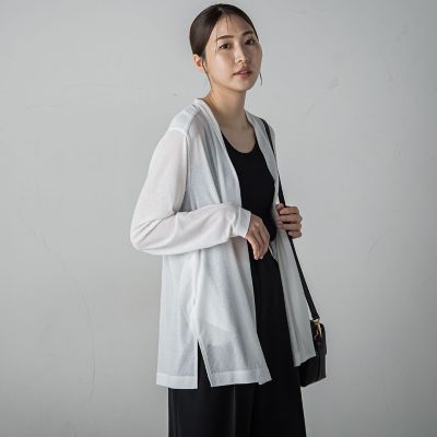 la.f... / ラ・エフ シアージャージーカットカーディガン≪洗濯機で洗える≫ ラ エフ la.f… シアージャージーカットカーディガン≪洗濯機で