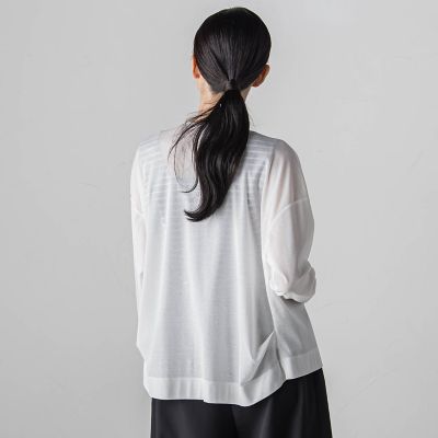 シアーカットソーカーディガン≪洗濯機で洗える／接触冷感≫