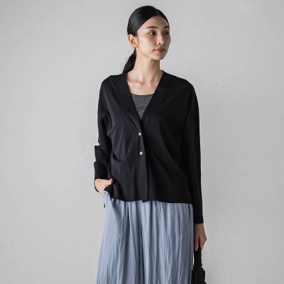 シアーカットソーカーディガン≪洗濯機で洗える／接触冷感≫