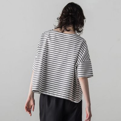 ボーダーカットソー≪洗濯機で洗える／紫外線防止≫