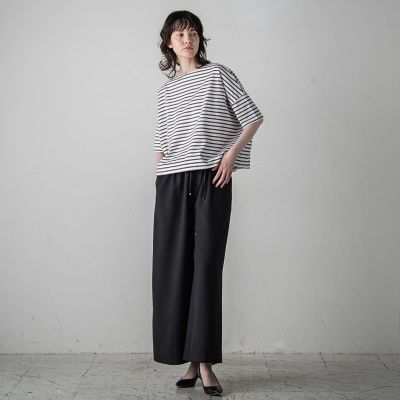 ボーダーカットソー≪洗濯機で洗える／紫外線防止≫