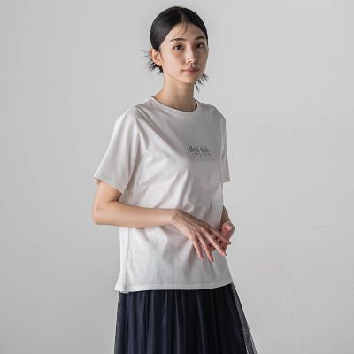 箔プリントロゴＴシャツ≪手洗い可能／吸水速乾／接触冷感≫