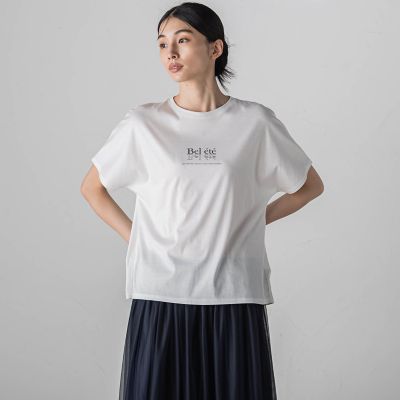 箔プリントロゴＴシャツ≪手洗い可能／吸水速乾／接触冷感≫