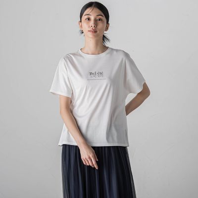 箔プリントロゴＴシャツ≪手洗い可能／吸水速乾／接触冷感≫