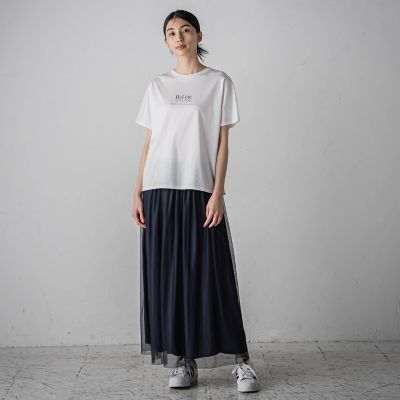 箔プリントロゴＴシャツ≪手洗い可能／吸水速乾／接触冷感≫