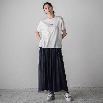 箔プリントロゴＴシャツ≪手洗い可能／吸水速乾／接触冷感≫