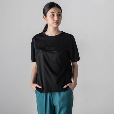 箔プリントロゴＴシャツ≪手洗い可能／吸水速乾／接触冷感≫
