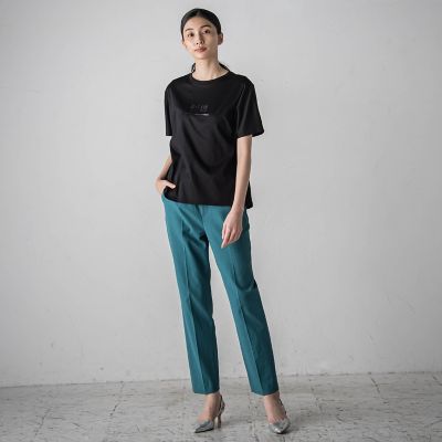 箔プリントロゴＴシャツ≪手洗い可能／吸水速乾／接触冷感≫