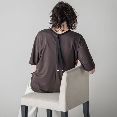 【ＷＥＢ限定】バックリボンカットソー≪洗濯機で洗える≫