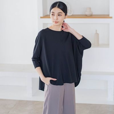 【カタログ掲載】バックリボンマシュマロポンチカットソー≪洗濯機で洗える≫