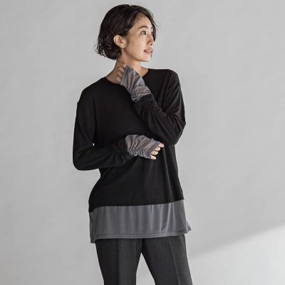 la.f...（Women）/ラ エフ 【ＷＥＢ限定】桜ウォーム起毛カットソー≪洗濯機で洗える≫