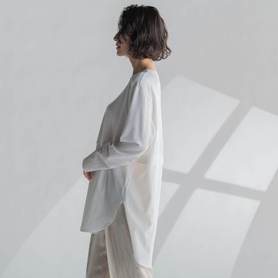 【ｂｉｙｏｒｉ】”どんな着こなしもシャレ見え”ドッキングカットソー≪洗濯機で洗える≫