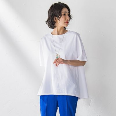 ＜la.f...（Women）＞バックフレアカットソー≪洗濯機で洗える≫