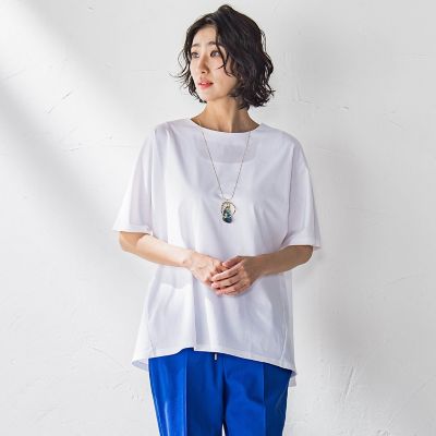 バックフレアカットソー≪洗濯機で洗える≫