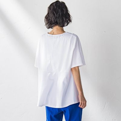バックフレアカットソー≪洗濯機で洗える≫