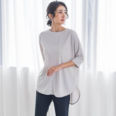 【SALE】la.f...（Women）/ラ エフ "ブラウスのような"万能Tシャツ&#8810;洗濯機で洗える&#8811; 12ベージュ トップス【三越伊勢丹/公式】