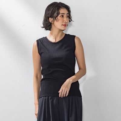 la.f...（Women）/ラ エフ 【ＷＥＢ限定】ラメタンクトップ≪手洗い可能≫