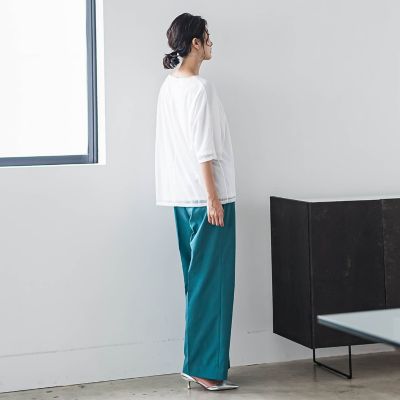トリコットシフォンカットソー≪洗濯機で洗える≫