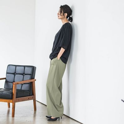 トリコットシフォンカットソー≪洗濯機で洗える≫