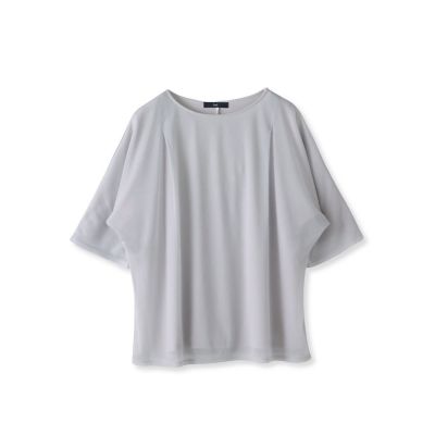 ＜la.f...（Women）＞トリコットシフォンカットソー≪洗濯機で洗える≫