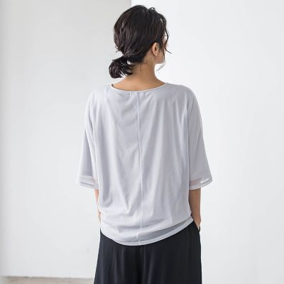 トリコットシフォンカットソー≪洗濯機で洗える≫